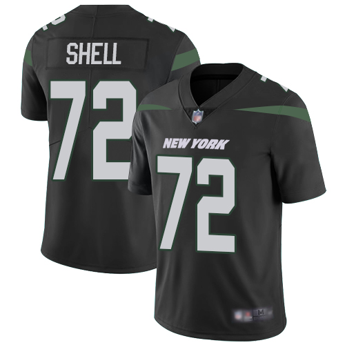 New York Jets Limited Black Youth Brandon Shell Alternate Jersey NFL Football #72 Vapor Untouchable